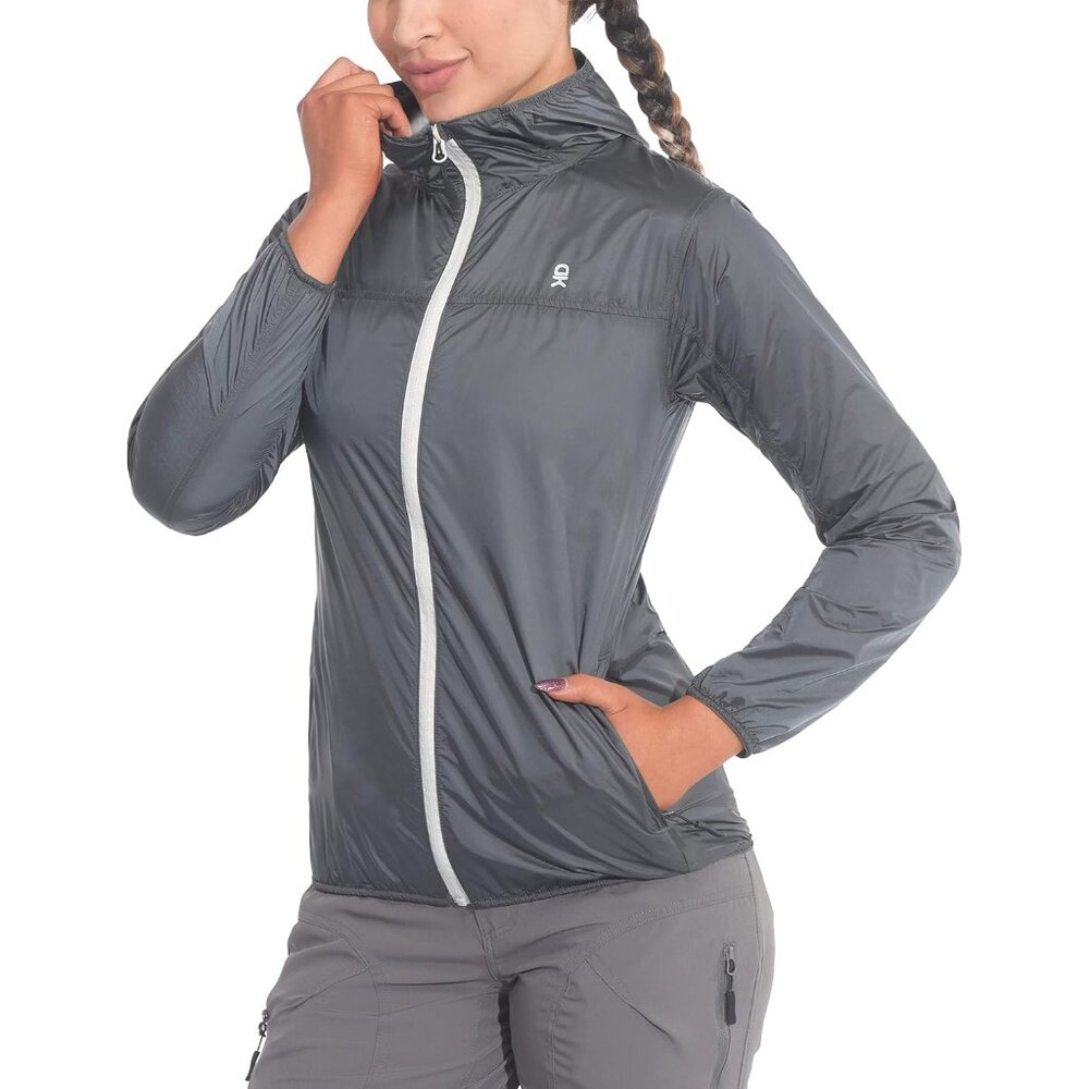Women's Packable Lightweight Running Jacket Water… - image 2